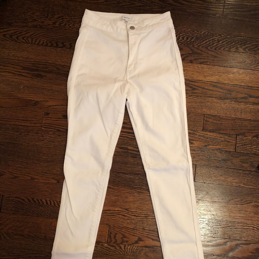 Aritzia Talula White High Waisted Jeans